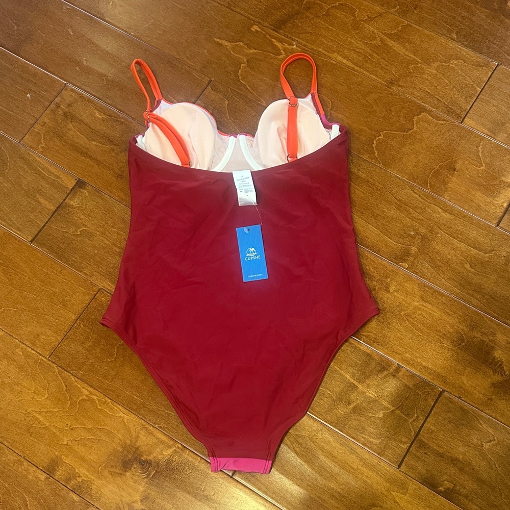 Cupshe Pink and Orange One Piece Swimsuit - Picture 4 of 4